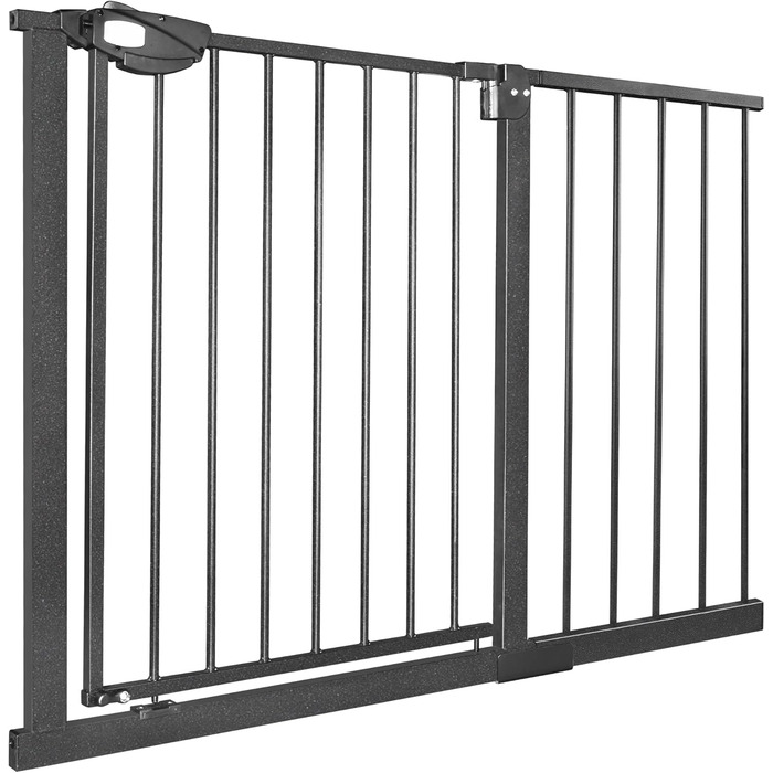 Захист для воріт/сходищ для дітей без свердління, 75-85 см, автоматичне закриття, металеве огорожа (чорний, 105-115 см)