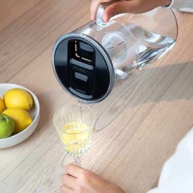 Скляний фільтраційний глечик Wessper D2 BOROSILICATE FF 3л, чорний + фільтр
