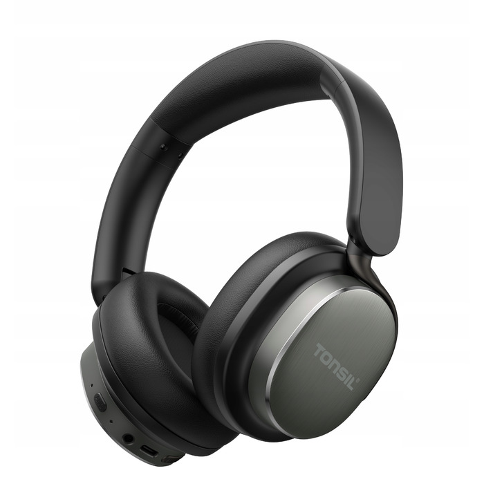 Бездротові навушники TONSIL R75 з активним шумозаглушенням (ANC), Bluetooth, чорний кейс