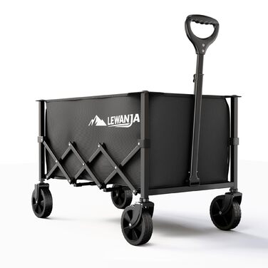 Візок складаний LEWANJA Bollerwagen 200кг з гальмами та регульованою ручкою, 100л – для кемпінгу, пляжу, саду