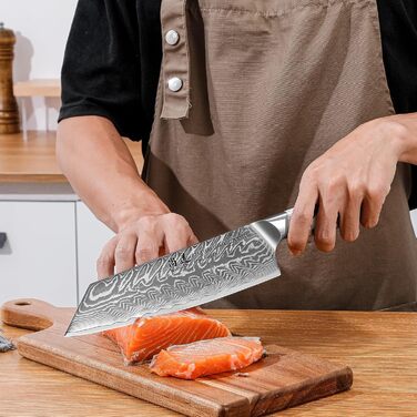 Японський ніж SHANGDAO Kiritsuke 20 см з 67 шарів легованої сталі, ніж для суші, ніж для кухні