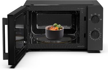 Мікрохвильова піч Hisense H20MOBS4HI 20 л з InverterTech, керамічним покриттям та дитячим блокуванням (чорний)