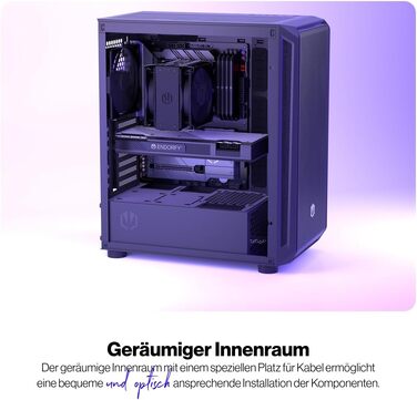 Корпус для ПК ENDORFY Arx 500 ARGB зі скляною бічною панеллю та 5 вентиляторами 140мм