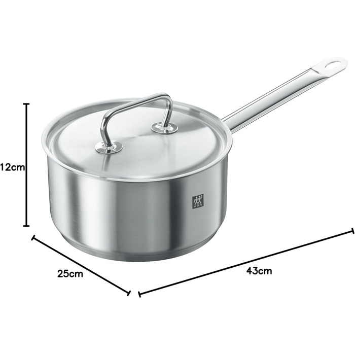 Каструля ZWILLING Twin Classic з нержавіючої сталі, 1 л, для індукційних плит, 20 см