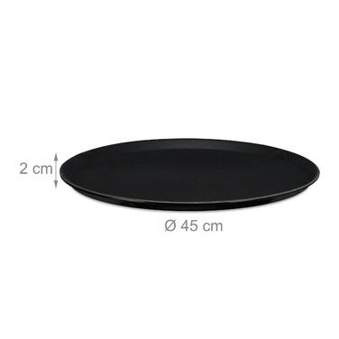 Relaxdays Round Gastro Serving Tray, 2-Piece Set
