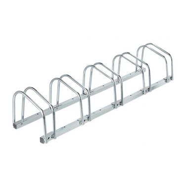 Relaxdays Silver Bike Stand for 5 Bikes