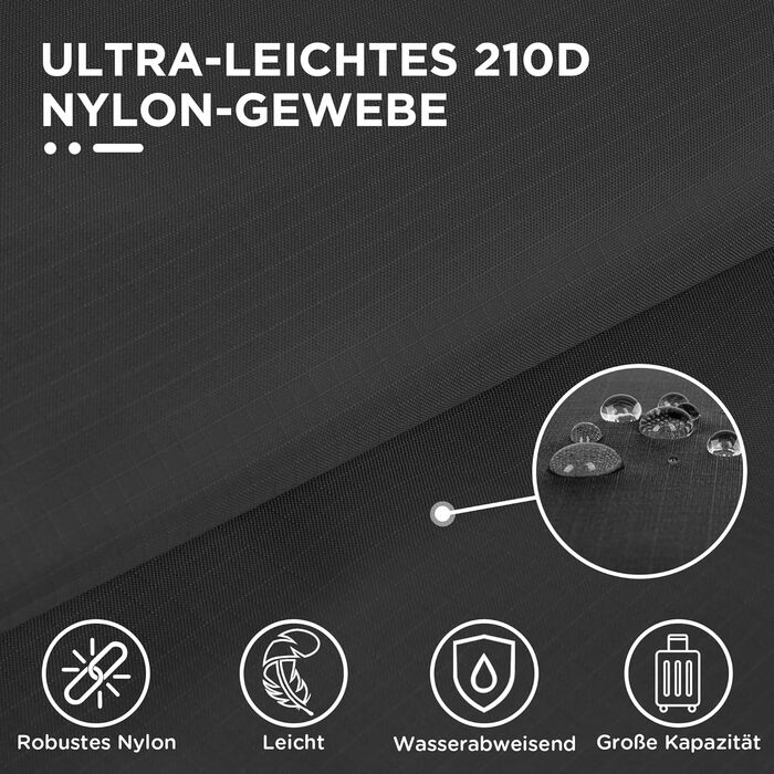 Органайзер для валізи Cipway Kompression Set (8 шт.) - Набір для пакування багажу, чорний