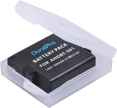 Акумулятор DuraPro 3 шт. 1600mAh для GoPro Hero 5/6/7 + Швидка зарядка LED 3 слоти USB Type-C