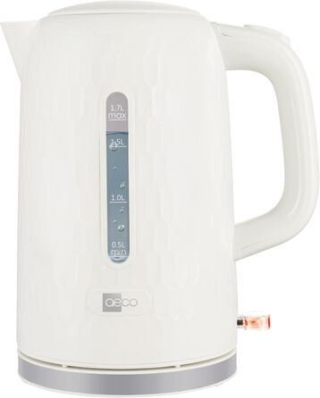 Електричний чайник Aeco AQA NEO з нержавіючої сталі, 1.7 л, 2150 Вт, без BPA, фільтр від накипу, бездротовий, CoolTouch, шампань сріблястий