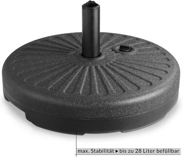 Casaria® Parasol Base 38 to 48mm Fillable Parasol Stand Balcony Garden