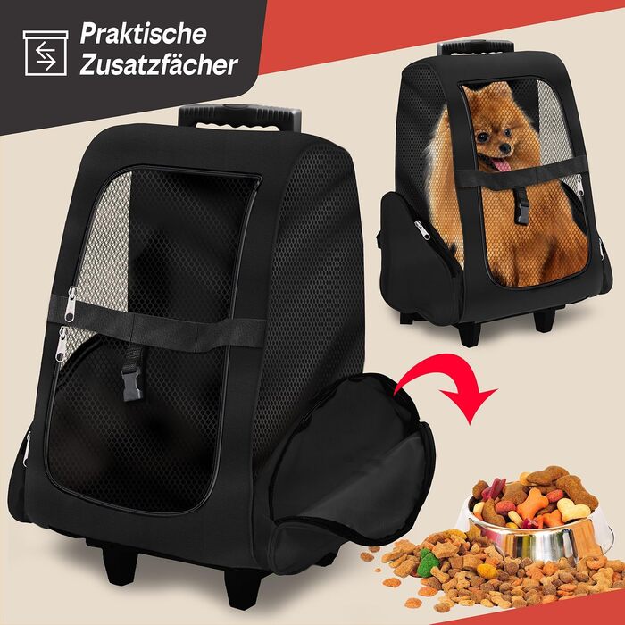 Тролей для собак та котів All Pets United, переносна сумка-транспортування, чорний