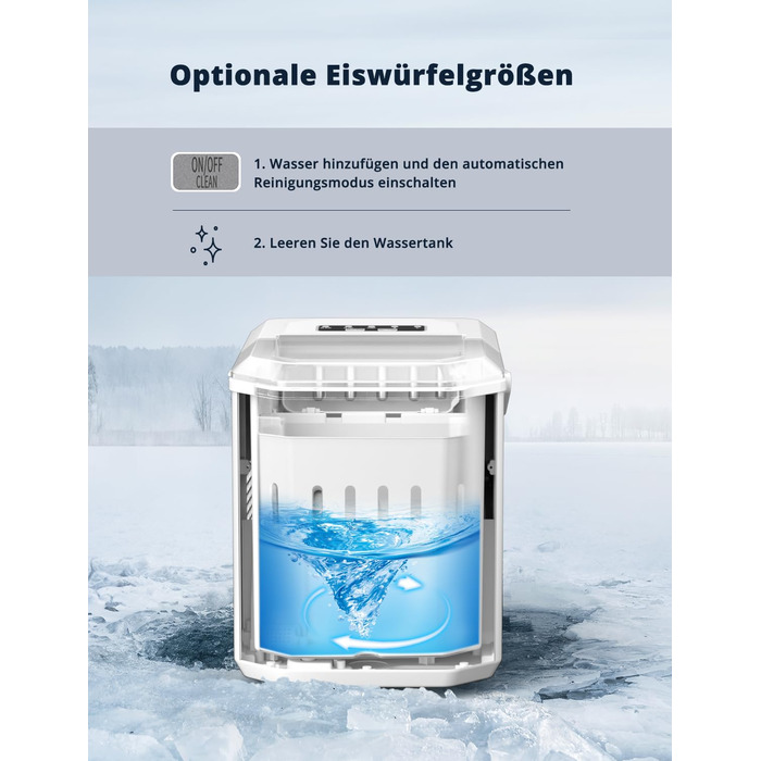 Професійний виробник льоду 12 кг/24 год. Ice Maker 1.5 л, швидкість виробництва 6-13 хв.