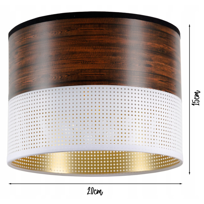 Стильна настільна нічна лампа з абажуром у кольорі венге, сучасний лофт, LED