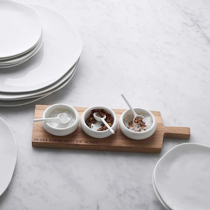 Räder 14064 PET - Salt & Herb Set - Porcelain - Wood - 24x7.5x2.5cm