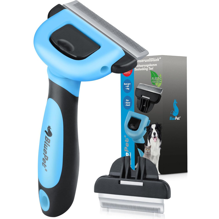 Буршлюк BluePet 2.0 для собак та котів з короткою шерстю: видаляє відмерле волосся та підшерсток. Розмір S (50 мм)