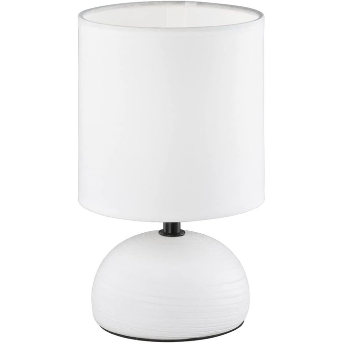 Торшер Reality Leuchten Luci R50351035: керамічний цоколь, тканинний абажур бежевого кольору, патрон E14