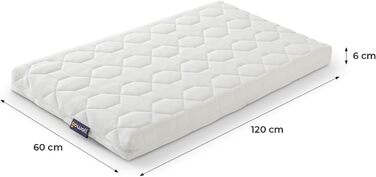 Дитячий матрац gowoll Wave Baby 70x160 см з холодної піни, 6 см, з каналом проти задухи для ліжечка, будиночка, дорожнього ліжка