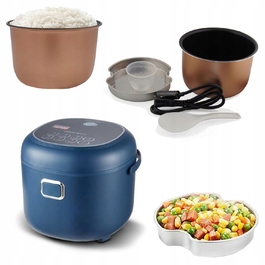 Автомобільна рисоварка 2 л, 200 Вт, 12В/24В, 8 програм приготування