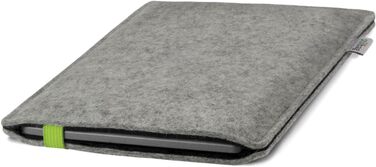 Чохол для Kindle Paperwhite 7 (Amazon) | Стильний чохол з ворсового фетру, Made in Germany (Антрацит - зелений) (Світло-сірий - лайм)