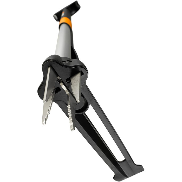 Телескопічний видаляч бур'янів Fiskars Smart-Fit 1-1,19 м, нержавіюча сталь, пластиковий руків'я, чорний/помаранчевий, 1020125