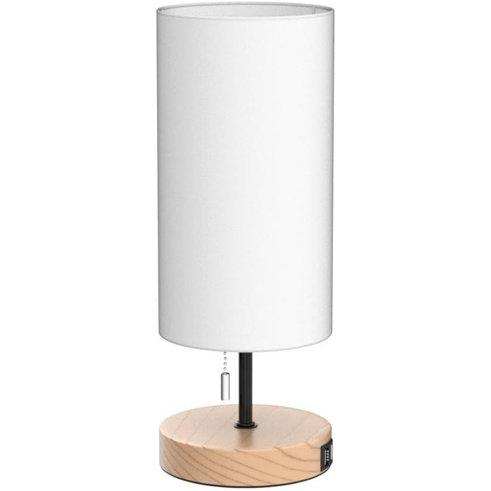 Настільна лампа Aigostar з 2 USB-портами, вимикач, металевий цоколь, сірий колір. Сучасна лампа для спальні, вітальні, дитячої кімнати та робочого столу.