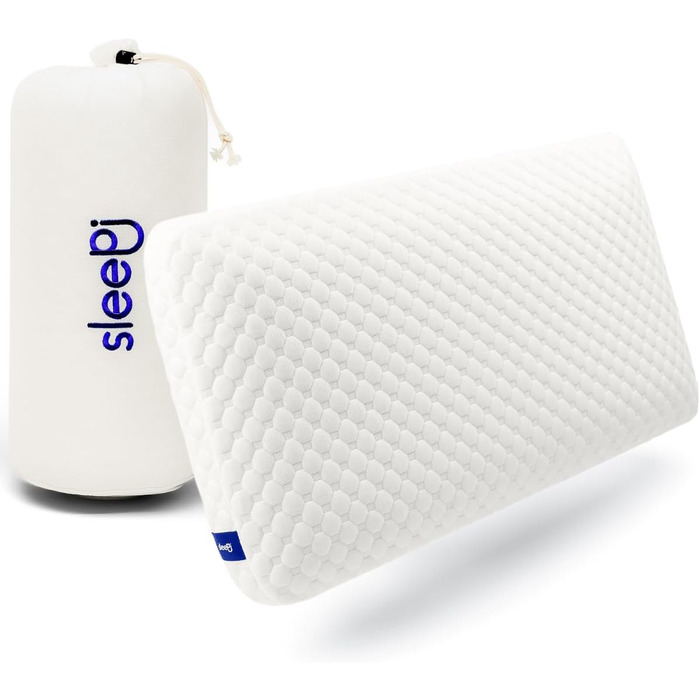 Ортопедична подушка для шиї sleepi® Comfort 70x40x13 см | Пам'ятний пінополіуретан | Оптимальна підтримка та розвантаження тиску