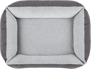 Ліжко для собак Doctor Bark Kleine Hunde - М'яке та зручне ліжечко для собак, миється, зносостійке, пухнасте - Зроблено в Німеччині, GreenLabel (S - 74x55 см, Сірий)