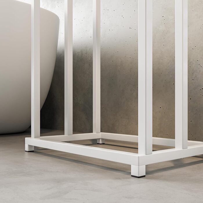 Підставка для рушників, тримач для рушників, сталева підставка для рушників на 3 полиці, для ванної кімнати, білий