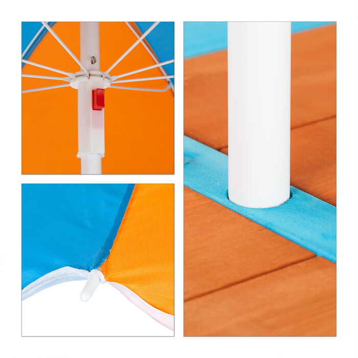 Relaxdays Children's Garden Seating Set with Parasol