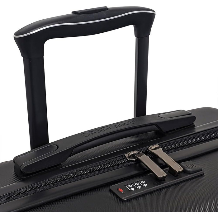 Чемодан ручної об'єм Cabin Max Anode 55x40x20 - Чорний, 40L, з коліщатами та замком
