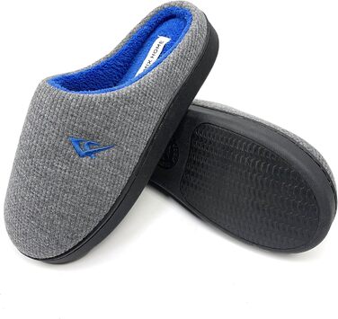Домашні тапочки JOMIX для чоловіків та жінок, теплі, з піною Memory Foam, зручні та неслизькі, для дому та вулиці, 45 EU, сірий, блакитний