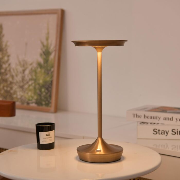 LED настільна лампа бездротова IP54 для вулиці та дому: перезарядна, сенсорна, 3 кольори, 6000mAh, 2 шт.