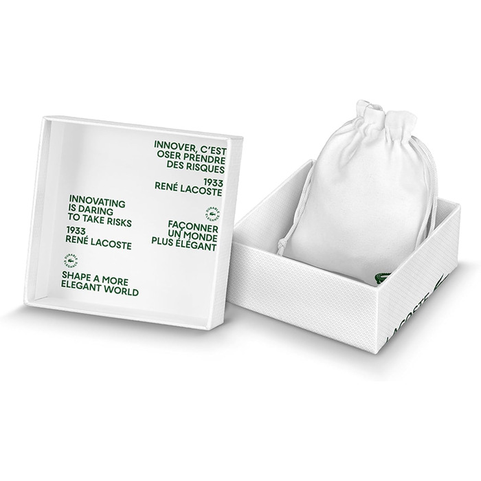 Браслет Lacoste MetroPole з застібкою-кнебелем. З візерунком petit piqué. Срібний, для чоловіків та жінок