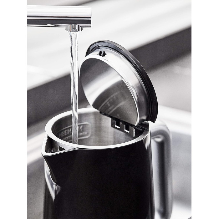 Krups Smart'n Light Kettle, 5 Temperatures, 1.7 Liter Capacity, Stainless Steel Interior, Double-Walled, Black, BW801810