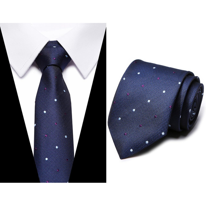 Набір краваток для чоловіків, ткані, жаккард, 6 шт. (золотий, червоний, небесно-блакитний, синій)