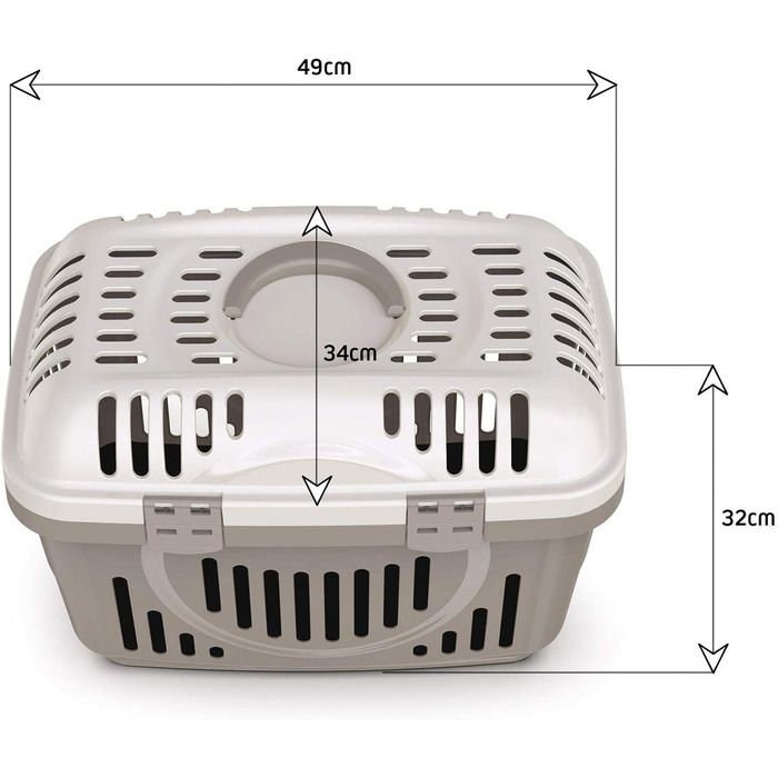 Транспортний бокс для котів Transportbox Katze Open Top - блакитний, 49 x 34 x 32 см