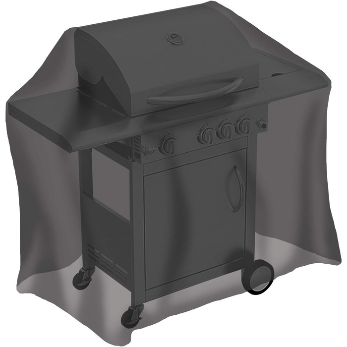 Чохол для газового гриля tepro Universal середній, поліетилен, чорний, 130x65x100 см