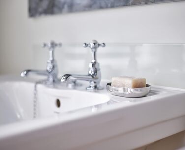 Joseph Joseph EasyStore - Luxury Quick Drain Soap Dish Holder made of Stainless Steel with Drip Tray - Steel