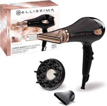 Bellissima My Pro Ceramic P5 3800 - професійний фен з керамічним покриттям, 2300 Вт, іонізація, дифузор