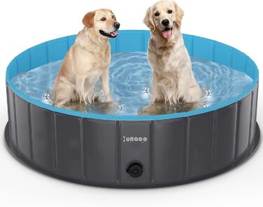Dog Pool for Large Dogs, Foldable Swimming Pool Dog Splash Pool, Portable PVC Dog Pool Bathtub Dog Swimming Pool for Large Small Dogs, (Light Blue, L (120 x 30 cm))