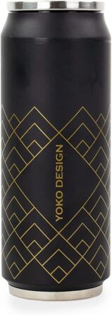Термос Yoko Design Thermoskanne з нержавіючої сталі, двостінний, BPA-free, 280/500/700 мл, Art Deco, чорний