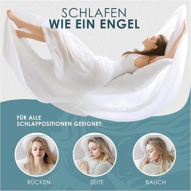 Angel Night Neck Pillow - Orthopedic Memory Foam Pillow, Ergonomic & Anti-Snore, for all Sleep Types (Back, Stomach & Side Sleeper Pillow) (1 Piece, white & gray, Pillow)