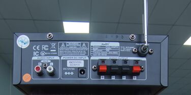 Стерео Bluetooth караоке підсилювач Moukey 2.0 каналів, 100Вт, Hi-Fi, RCA, USB, SD, 2 мікрофонні входи, FM-радіо для авто та дому