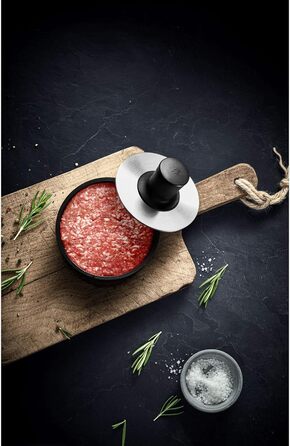 Прес для бургерів WMF BBQ з нержавіючої сталі 12,5 см – форма для котлет, для гамбургерів, чизбургерів, овочевих бургерів