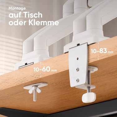 Кріплення для монітора ONKRON G160-W (2 монітори, 13-32 дюйми, до 8 кг)