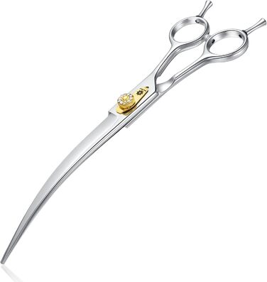 Професійна вигнута ножиця для грумінгу собак Dream Reach 8 дюймів, 440C нержавіюча сталь, ергономічна ручка, для собак та котів