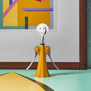 Alessi AM01 Yellow & Chrome Resin Bottle Opener