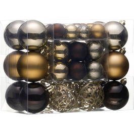 Набір ялинкових прикрас Valery Madelyn: 50 бронзових кульок з насадками