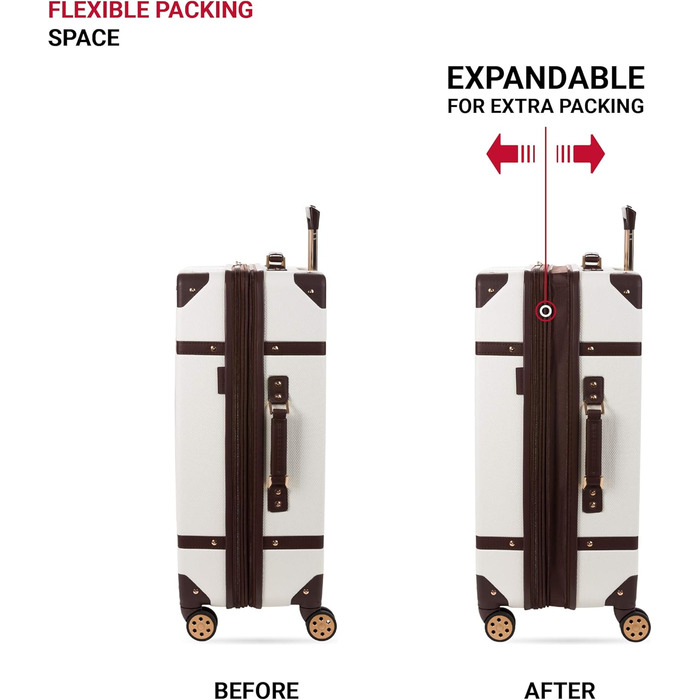 Чемодан Swiss Gear 7739 Hartschalen, білий, 26 дюймів, з колесами (Checked-Large)