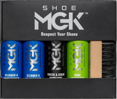 SHOE MGK Shoe Care Set – Shoe Protection – Complete Set – Water and Dirt Repellent plus Shoe Cleaner/Conditioner plus Shoe Refresher All-in-One Kit
